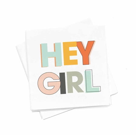 ForYourParty.Com Hey Girl Cocktail Napkins - Full Color