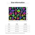 thumbnail image 5 of Yiaed Bright Mushrooms Print Blanket Throw Blanket Soft Cozy Flannel Blanket for Home Bed Sofa Couch Chair-40"x30", 5 of 6