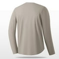thumbnail image 4 of BXINGOHAI Men's Long Sleeve Shirt Casual Top Round Neck Sports T Shirt Solid Basic Pullover Shirts Daily Lounge Tops Today Sales Dark Gray,M, 4 of 6