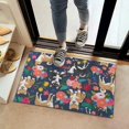 thumbnail image 2 of Shiba Inu and Pioneer Flower Door Rugs,Washable Non Slip Door Mats Indoor,Decorative Door Mats,Entry Mat Indoor for Entrance,Bedroom,Kitchen,Bathroom,16"x24", 2 of 6