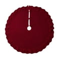 thumbnail image 1 of Rongfmy Jupe de Sapin de Noël Décoration de Fête Couverture de Base Ronde pour Arbre Rouge, 1 of 9
