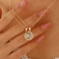 thumbnail image 2 of 2pcs Necklace Sun And Moon Magnetic Pendant Clavicle Chain Necklace For Couple Lovers, 2 of 2