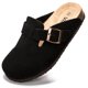 thumbnail image 1 of Sandalias Vayfio Potato Suede Zuecos para mujer, color negro, talla 11, 1 of 3