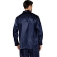 thumbnail image 2 of INTIMO Mens' Poly Charmeuse 2 Pocket Button Front Long-Sleeve Pajama Shirt Sleep Top Lounge, 2 of 4