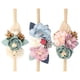 thumbnail image 3 of EeaseMX 3 diademas de flores para bebé, adorables tocados elásticos, accesorio para el cabello para bebé., 3 of 7