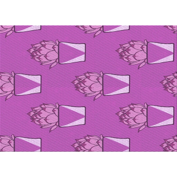 Ahgly Company Machine Washable Indoor Rectangle Transitional Crimson Purple Area Rugs, 2' x 3'