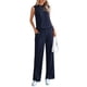 thumbnail image 3 of Conjunto Deportivo para Mujer PRETTYGARDEN Top sin Mangas Azul Marino Talla L, 3 of 8