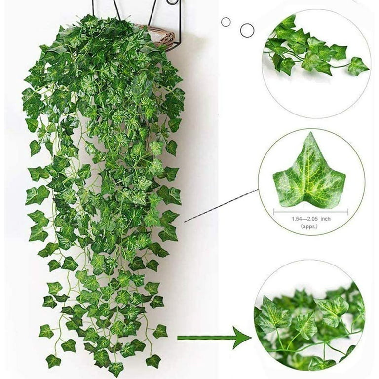 10/5m Artificial Vine Plants Hanging Ivy Green Turtle Leaves LED