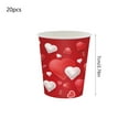 thumbnail image 3 of Lilixerw 20 PCS Valentine's Day Tableware,Red & White Paper Cup Set with Heart Patterns,Party Decor for Romantic Dinner, 3 of 6