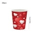 thumbnail image 3 of Vajilla de San Valentín | 16 piezas con diseño de corazones: platos, vasos, servilletas y mantel | Artículos desechables para fiestas en rojo y blanco, 3 of 5