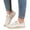 White, variant on Women's Slip on Canvas Sneaker Low Top Walking Flat Shoes Platform Fashion Loafers