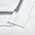 thumbnail image 6 of Dee Ocleppo Embroidered Cable Border White/Navy 3-Piece Hotel Style Comforter Set, King, 6 of 6