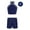 Navy Blue, variant on TTAO Big Girls Gymnastics Sports Outfit 3Pcs Dance Clothing Sets Athletic Tracksuit Activewear Set Sportswear Blue 8
