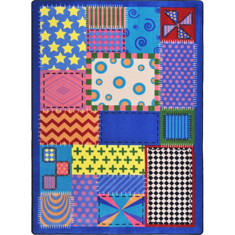Joy Carpets Crazy Quilt Kids Area Rug 3ft 10in 5ft 4in
