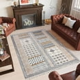 thumbnail image 2 of Casavani Indian Kitchen Rug Bedroom Kilim,Brown 9x9 feet, 2 of 6