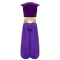 thumbnail image 2 of Eandarui Boys Kids 2Pcs Fairytale Arabian Prince Outfits Braided Trimming Vest and Bloomers Harem Pants Set Purple 16, 2 of 5