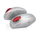thumbnail image 4 of Mutazu Silver LN Universal Motorcycle Hard Bag Saddlebags & Free Mounting Kit, 4 of 5