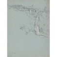 thumbnail image 2 of Ludwig Thiersch 19x24 Black Ornate Framed Double Matted Museum Art Print Titled: The Waterfall at Tivoli with the Villa of Maecenas (1851), 2 of 5