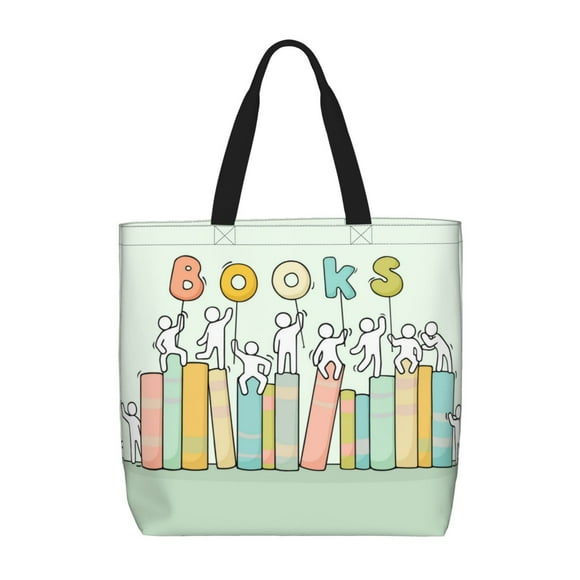 Easygdp Books Bolsa Tote para Mujer, Bolso de Hombro para Trabajo, Playa, Viajes, Compras y Supermercado