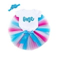 thumbnail image 1 of QIPOPIQ Robe en Tulle pour Tout-Petite Fille Été à Volants Sans Manches Robe Décontractée de Mode pour Bébé Fille 1-6 Ans Liquidation, 1 of 3