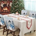 thumbnail image 4 of Christmas Snowman Chair Covers Set of 8 Xmas Tree Snowflake Elk Rabbit Wooden Chair Back Covers Stretch Removable Washable Slipcovers Protector for Dining Room Kitchen Party Decor, 4 of 5