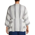 thumbnail image 3 of Studio West Women's Plus Size Striped Tunic Shirt, 3 of 6