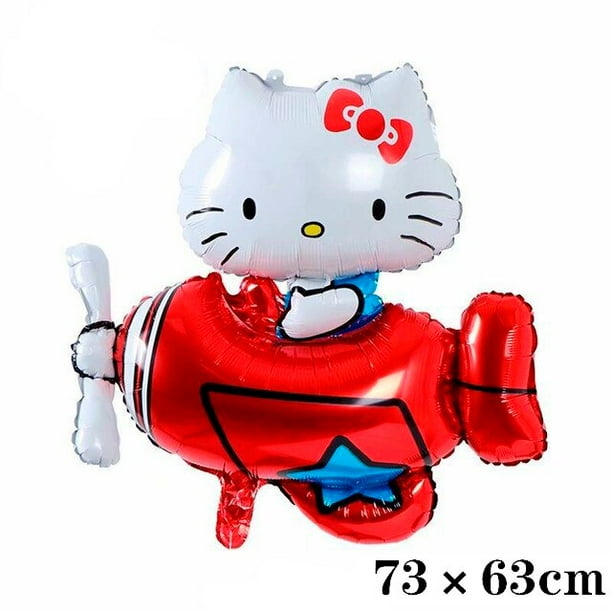 Globo de Hello Kitty de dibujos animados para niñas, decoración de fiesta de cumpleaños, Globos de aluminio, Streamer para niños, Globos para Baby Shower