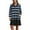 Navy, variant on Wancir Women’s Oversized Casual Sweatshirt Patchwork Dress Fall Long Sleeve Trendy Lapel Neck Pleated Mini Dress