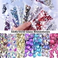 thumbnail image 2 of Crystal AB Glitter Rhinestone Glass Non Hotfix Rhinestones Flatback Diamond Nail Art Decorations, 2 of 7
