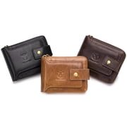 Leather Bifold Wallet for Men Travel Purse Pouch Gift