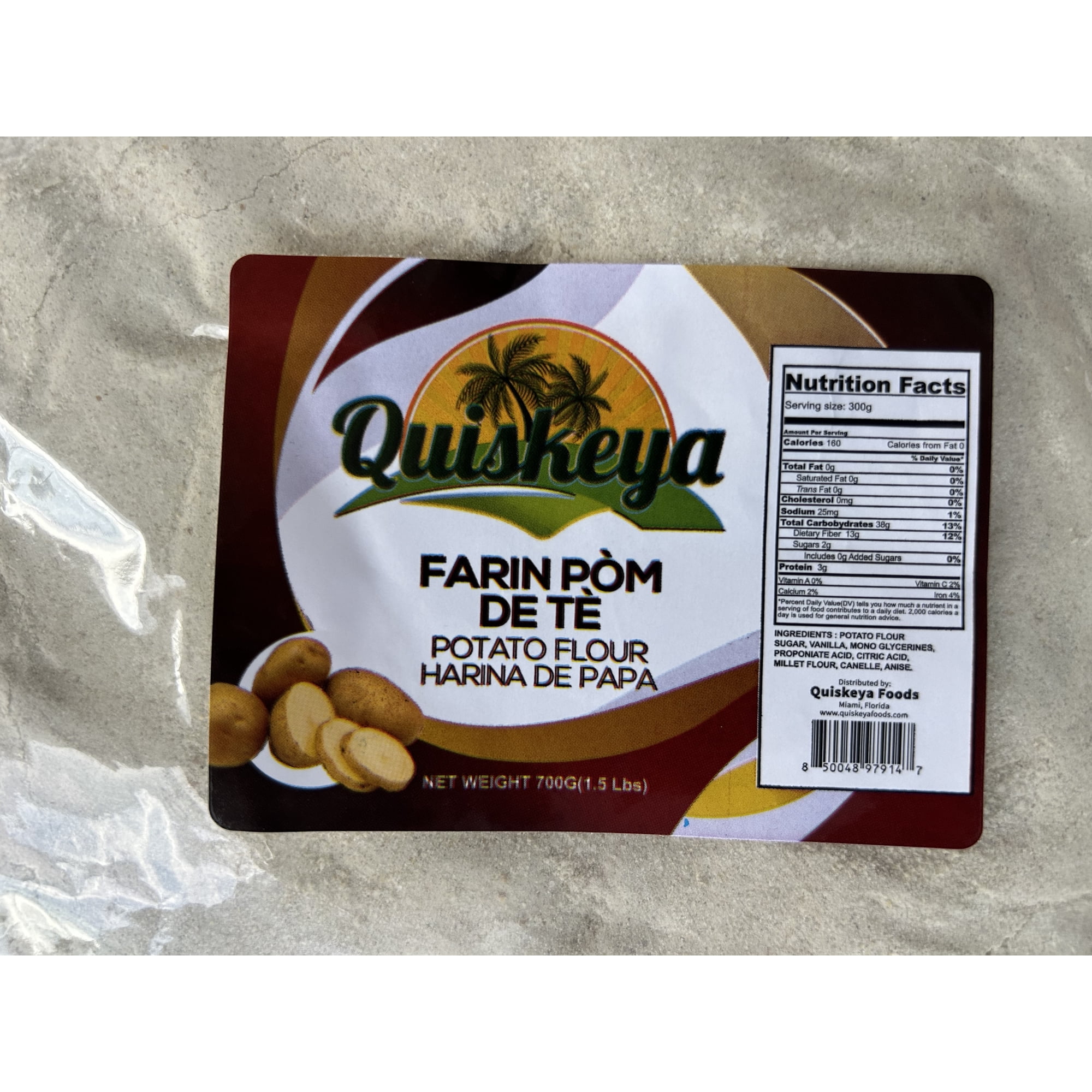 Quisqueya Premium Potato Flour 1.5 lbs Gluten-Free No Allergens
