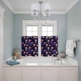 thumbnail image 3 of 2 Panels Kitchen Tier Curtains 39 Inch Length, Jellyfish Grommets Window Treatment Curtain, Deep Sea Animal Abstract Mushroom Starry Sky Thermal Curtains Drapes for Living Room/Bathroom, 3 of 9