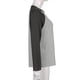 thumbnail image 2 of Marrón L moda ins estilo ropa de mujer mangas raglán roscadas en contraste cuello redondo camiseta de manga larga jersey casual suelto para mujer, 2 of 8