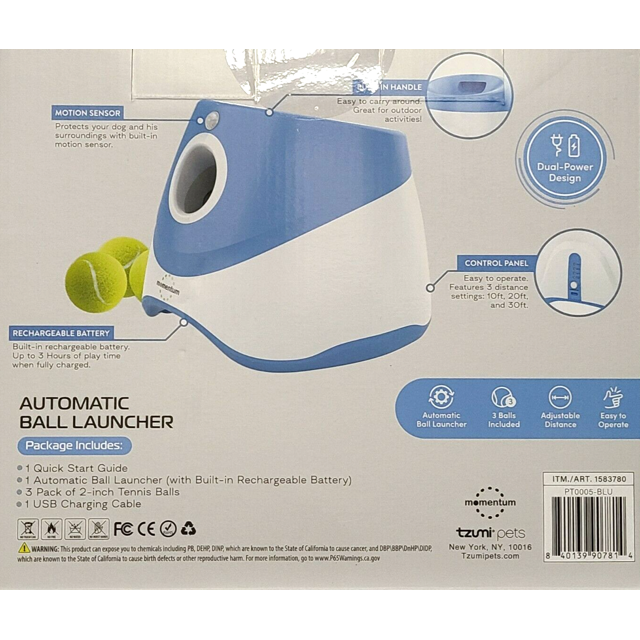 Momentum Pet Automatic Ball Launcher for Small & Medium Sized Dogs