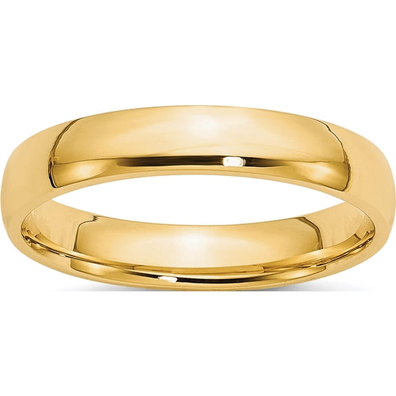 14K Yellow Gold 14Ky 4mm Ltw Comfort Fit Band Size 4 Made In United States cfl040-4