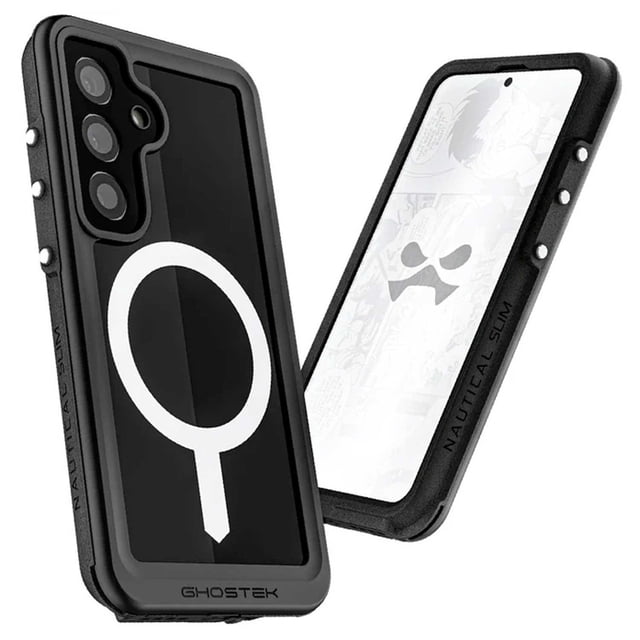. Funda GHOSTEK Nautical para Samsung S25 Negro Transp contra agua