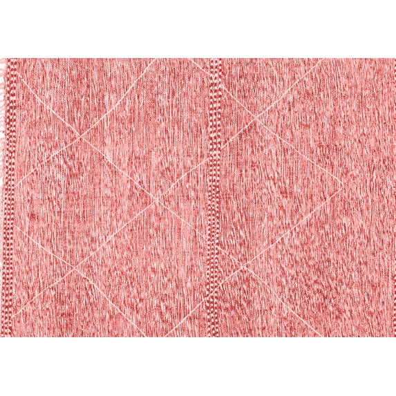 Ahgly Company Indoor Rectangle Abstract Red Modern Area Rugs, 4' x 6'