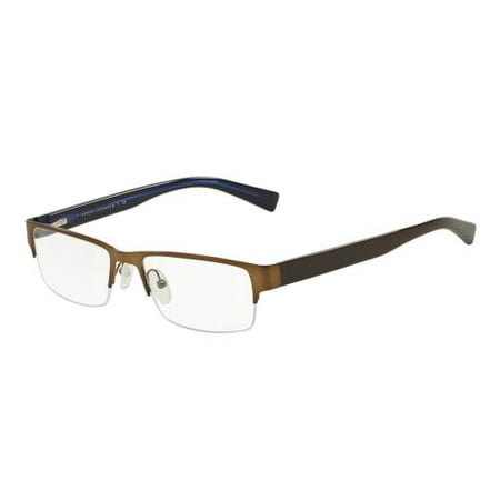 ARMANI EXCHANGE Eyeglasses AX 1015 6069 Satin Brown/Brown Blue Transparent 52MM