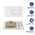 thumbnail image 5 of Modern Bathroom Vanity 32" x 18" White Rectangular Single Vanity Top with 1 Faucet Hole and Overflow(Sink Only), a spacious left countertop for maximum storage convenience,Wooden Bathroom Vanity, 5 of 11