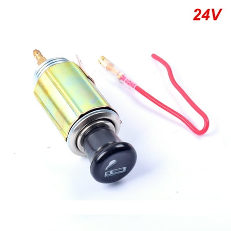 Cigarette Lighter Assembly DC 24V Car Truck Trailer Vehicle Cigarette Lighter Socket Replacement Plug Assembly Set ()
