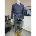 thumbnail image 4 of Ropa masculina, camisetas gráficas, sudaderas, camisetas ajustadas para hombre, bordado, corte entallado, estilo coreano, otoño, emo, talla S, oferta, manga larga, Y2k F, 4 of 4