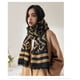 thumbnail image 5 of JM Bufandas de cachemira de doble cara estampadas por mujeres en invierno, cálidas bufandas de cachemira, chales, bufandas de doble uso, champán dorado JM, 5 of 5