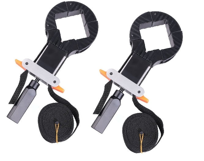 DJDK Strap Clamp,Multi-Function Adjustable Corner Clamp Band Strap 4 Jaws Picture Frame Holder Woodworking Tool 