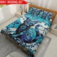 thumbnail image 2 of Lotusprinthandmade Colorful Cute Cat Quilt Bedding Set (White Binding) 5 Sizes (Made in Vietnam) (80x90), colorful cat quilt bed set, cute cat lovers quilt set, 2 of 4