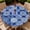 Blue Datura, variant on Outdoor Tablecloth with Umbrella Hole and Zipper Waterproof Round Fitted Tablecloth with Elastic Edge, Wipeable Outdoor Table Cover for Patio, Garden, Picnic Size 36"-65" Round Tables