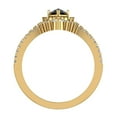 thumbnail image 3 of 14K Gold Wedding Ring Set Enhancer Look Bands Solitaire Pear Black Diamond (I,I1), 3 of 5