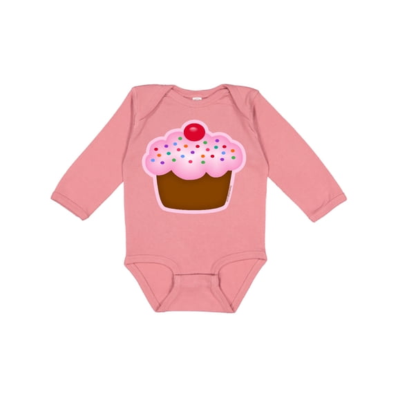Inktastic Cupcake Girls Long Sleeve Baby Bodysuit