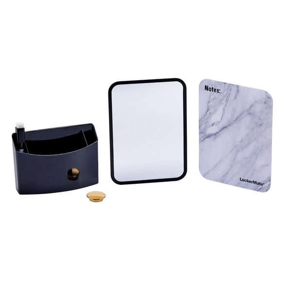 LockerMate Locker Accessories 5-Piece Kit, Marble