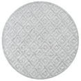 thumbnail image 3 of JONATHAN Y IBIZA 5' Round Area Rug, Portmany Neutral Diamond Trellis - Light Gray, IBZ104C-5R, 3 of 9