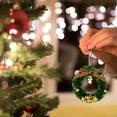 thumbnail image 4 of Christmas Bauble Mini Wreath Decoration Glittering Sequin Ornament Christmas Indoor Outdoor Hanging Decoration Holiday Party Wedding Halloween Thanksgiving Valentine's Day Decor, 4 of 6